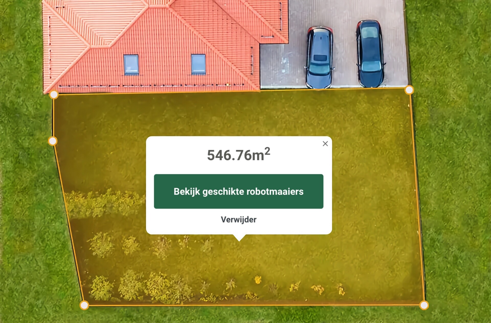 Gazonoppervlakte berekenen